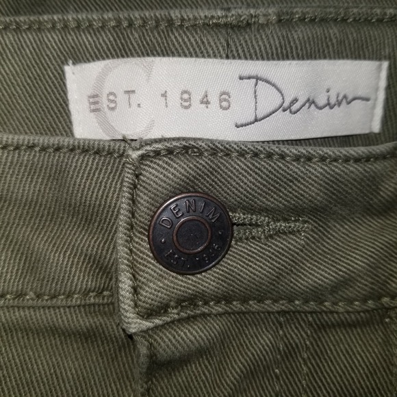 Women's CATO Pants Olive Green Size 6 Khaki Comfort Stretch Hi-Rise Tapered Leg - Picture 5 of 11